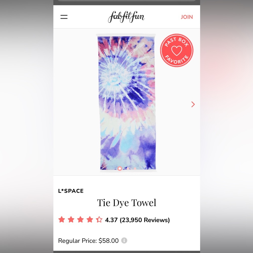 NIP L Space Tie Dye Beach Towel